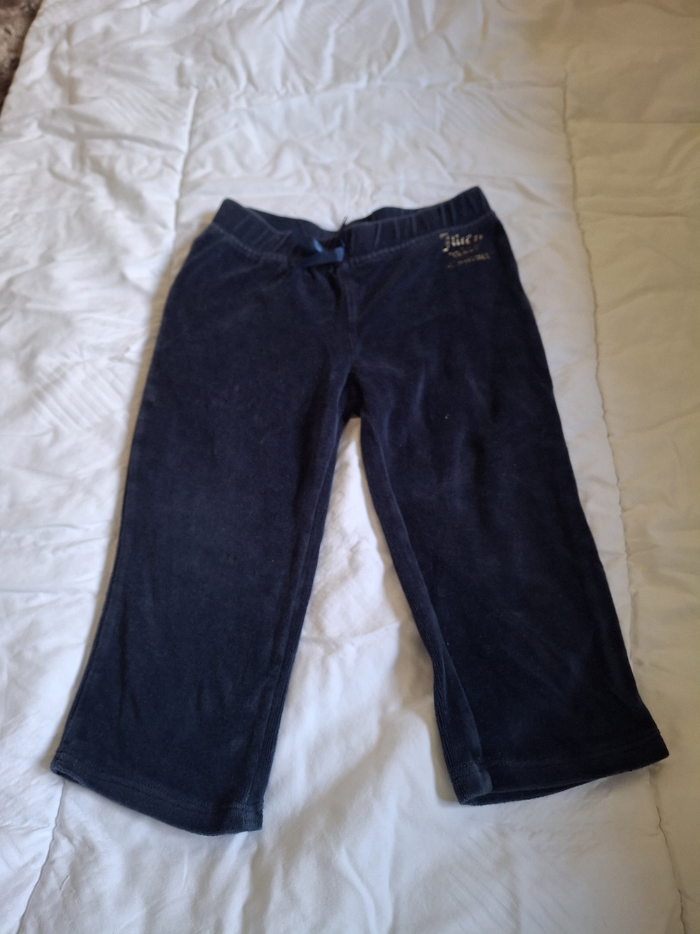 Juicy Couture Navy Blue Knit Elastic Waist Skirt